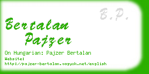 bertalan pajzer business card